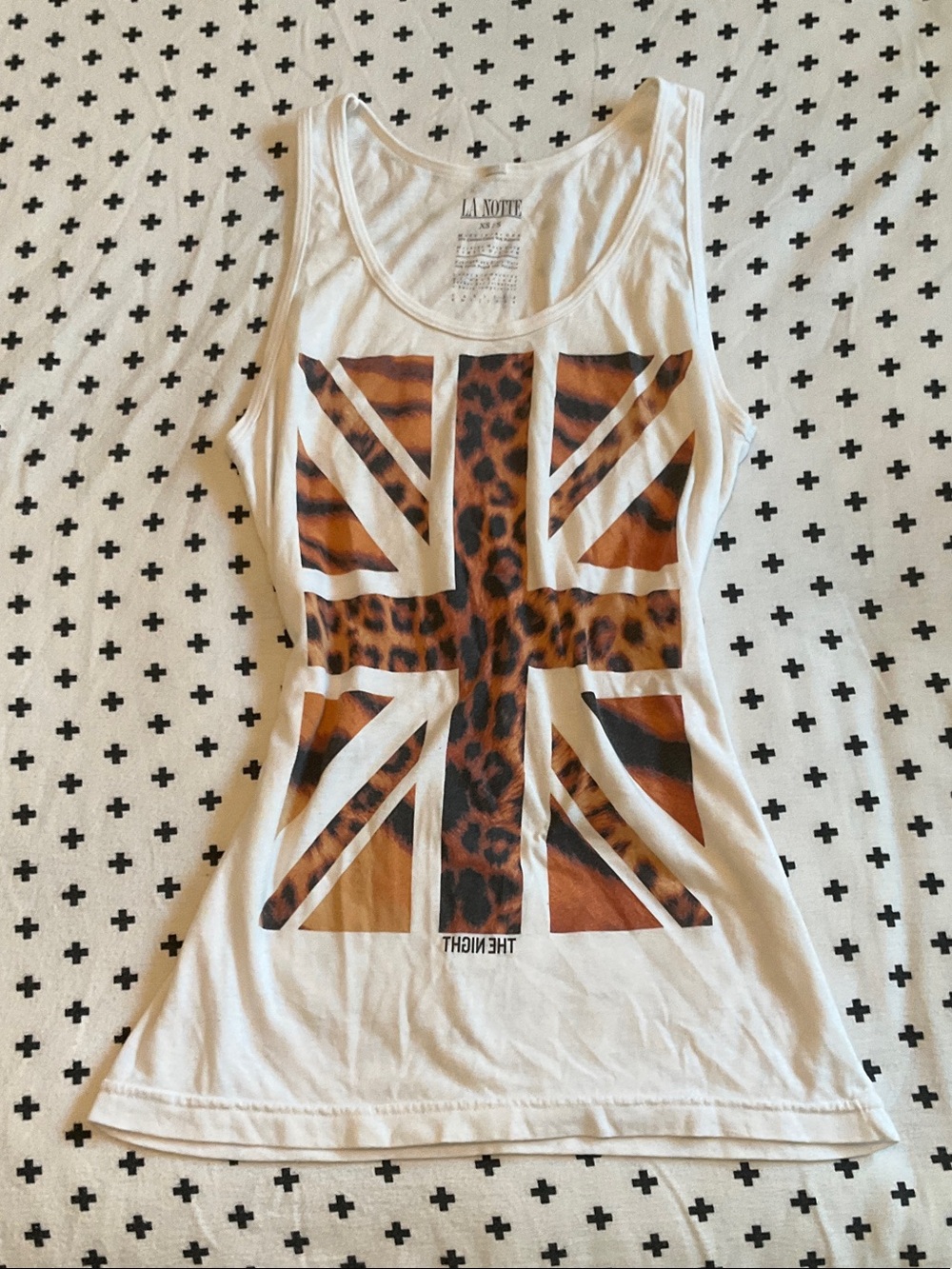 Y2K La Notte Leopard Union Jack Tank | Vintage 2000s